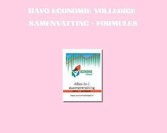 Materiale completo per l'esame HAVO di ECONOMIA