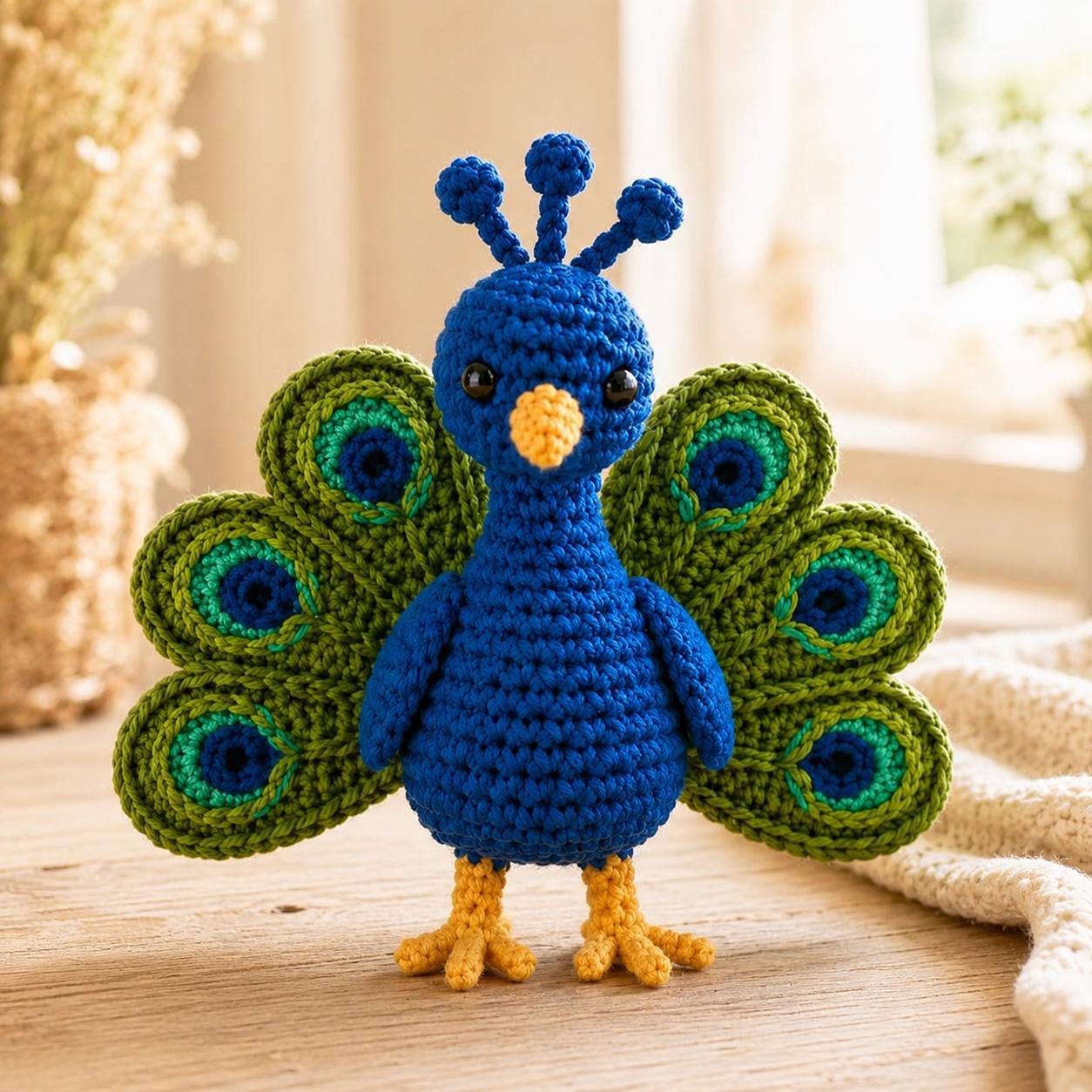 Crochet Peacock Amigurumi Bird Tutorial