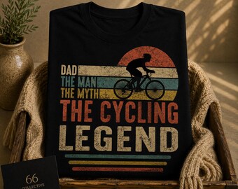 Camiseta "Papá, el hombre, el mito, la leyenda del ciclismo" / Camiseta de ciclismo para el Día del Padre / Regalo divertido para papás ciclistas