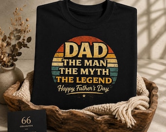 Dad The Man The Myth The Legend Shirt | Retro Typography Father's Day Tee