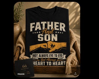 Father And Son Matching Shirt | Fathers Day Gift For Dad | Heart To Heart Graphic Tee | Dad And Son T-Shirt