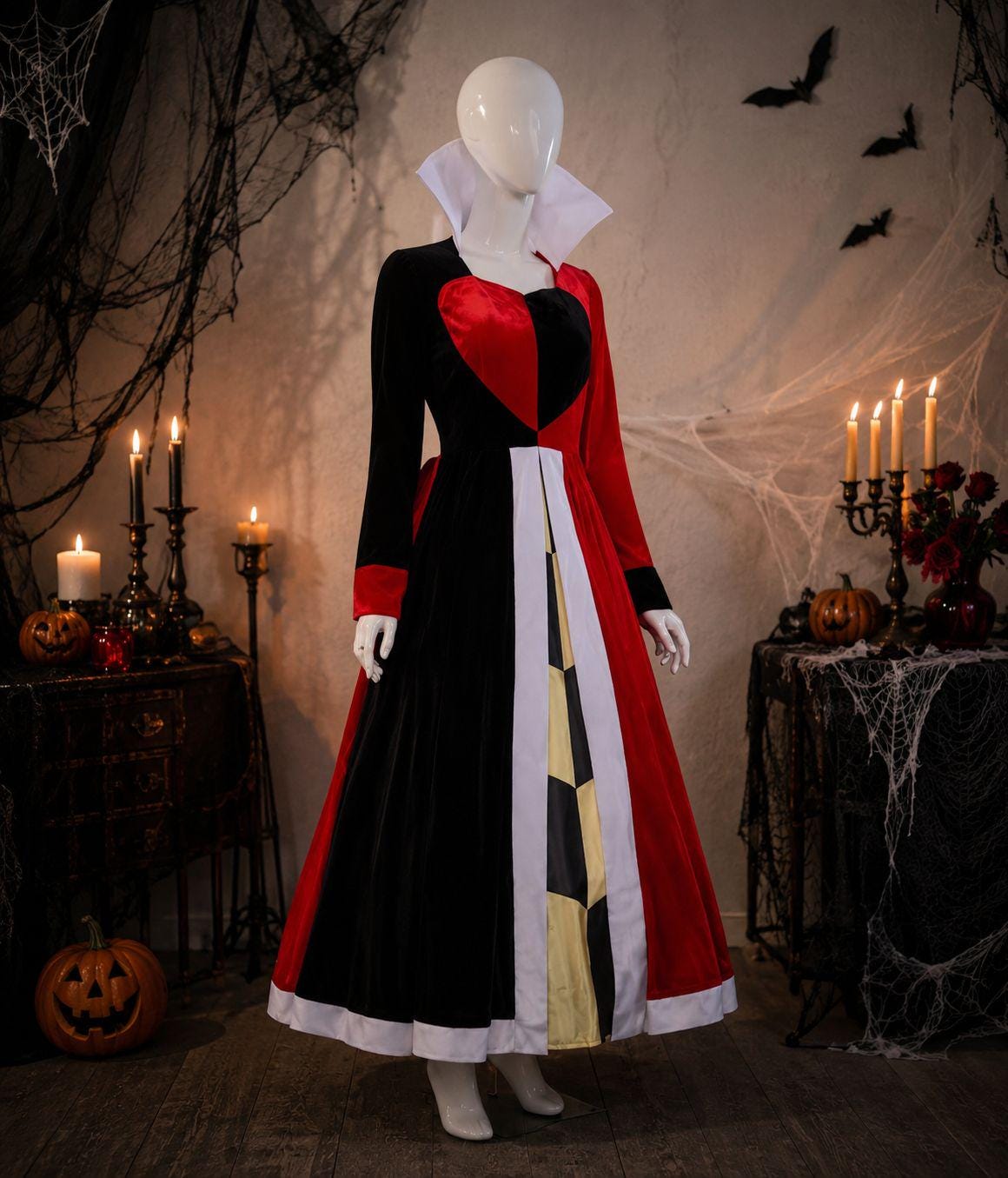 Abito Halloween Donna Corsetto Rinascimentale – Maniche Lunghe, Gonna Lunga, In Poliestere - 2