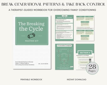 Addiction Recovery Workbook PDF | Therapist Created Sobriety System | Breaking the Cycle Workbook | Mental Health & Recovery Guide