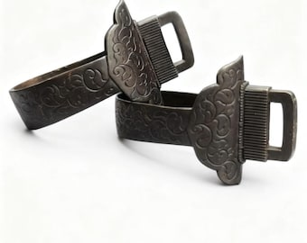 Japanese Type Ashi-Kanamono Floral Pattern small set for Tachi and katana Y022