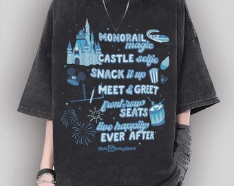 Disney World Bucket List PNG, Monorail Magic Castle Selfie PNG, Magic Kingdom Trip Sublimation, Happily Ever After Digital Download Design