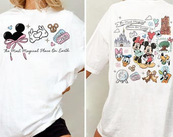 Coquette Bow Mickey Minnie PNG, Magical Place On Earth Design (Digital Download)