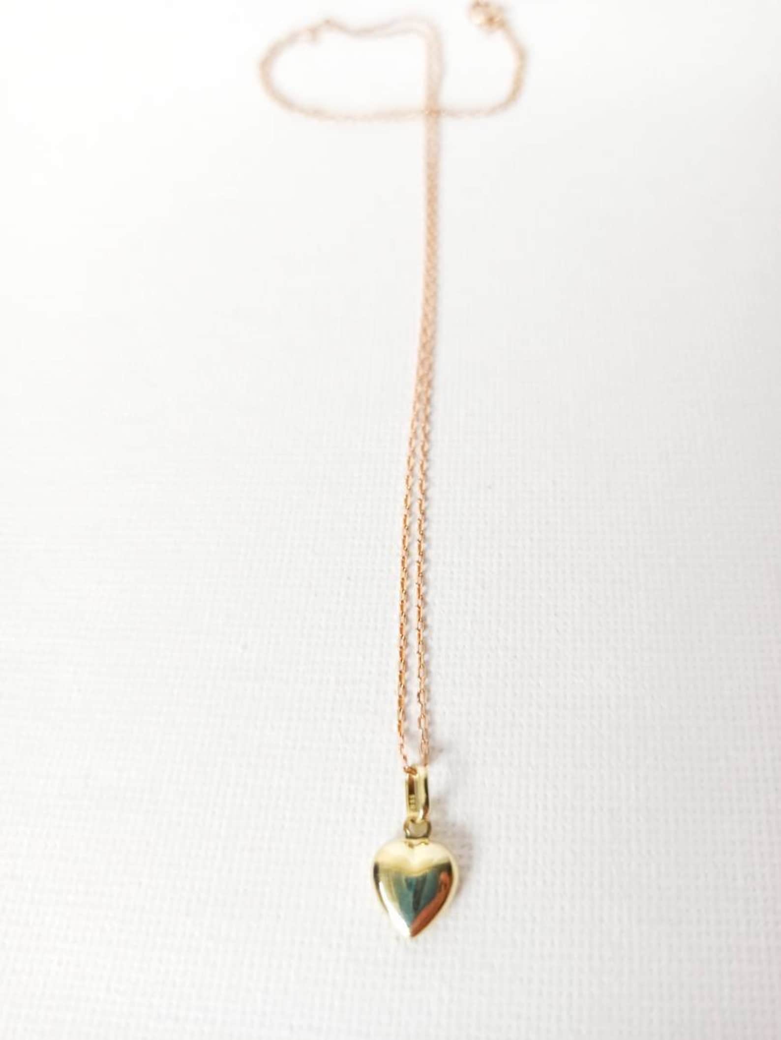 Buy Heart Pendant Gold Necklace Online in India Etsy
