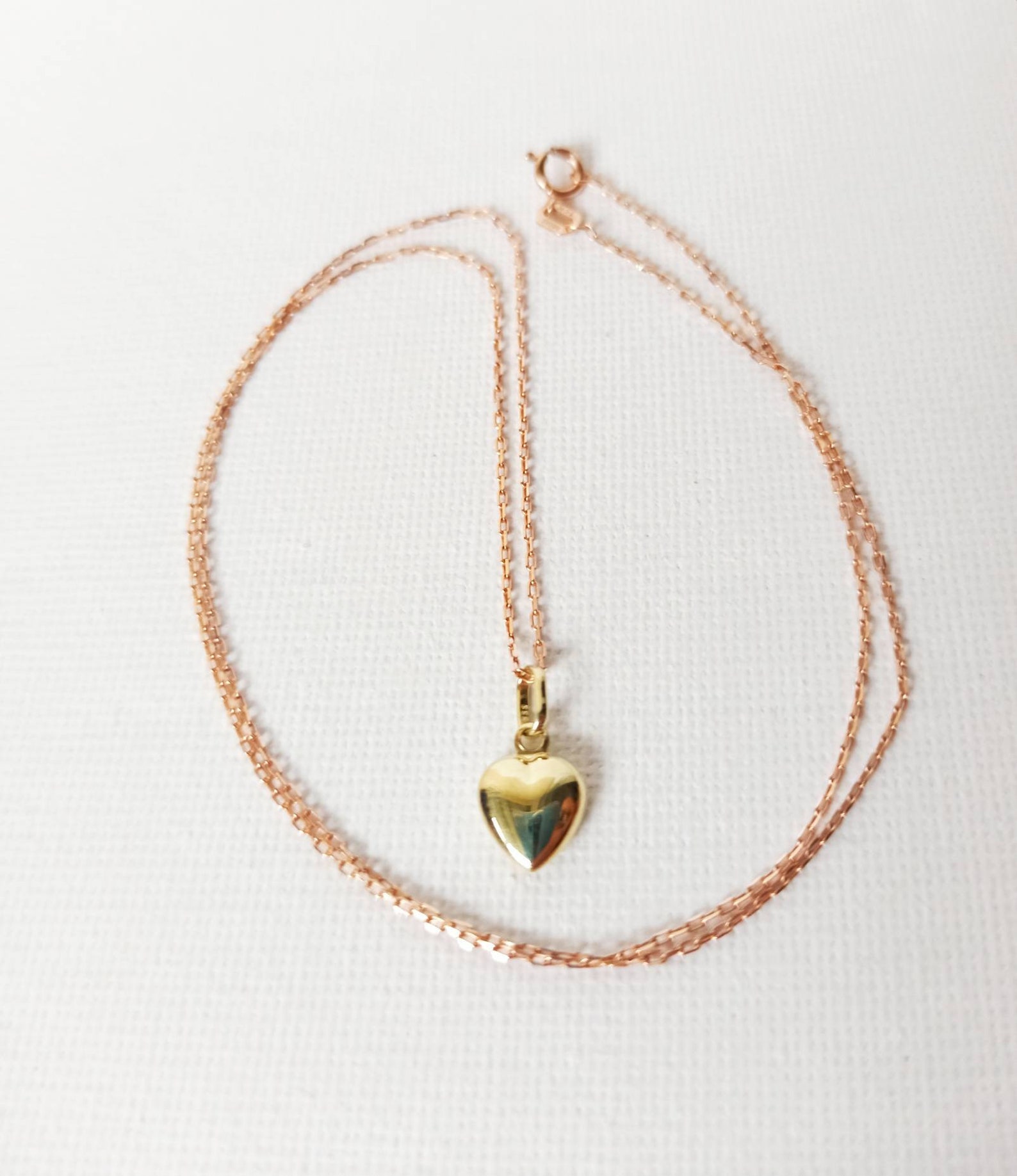 Buy Heart Pendant Gold Necklace Online in India Etsy