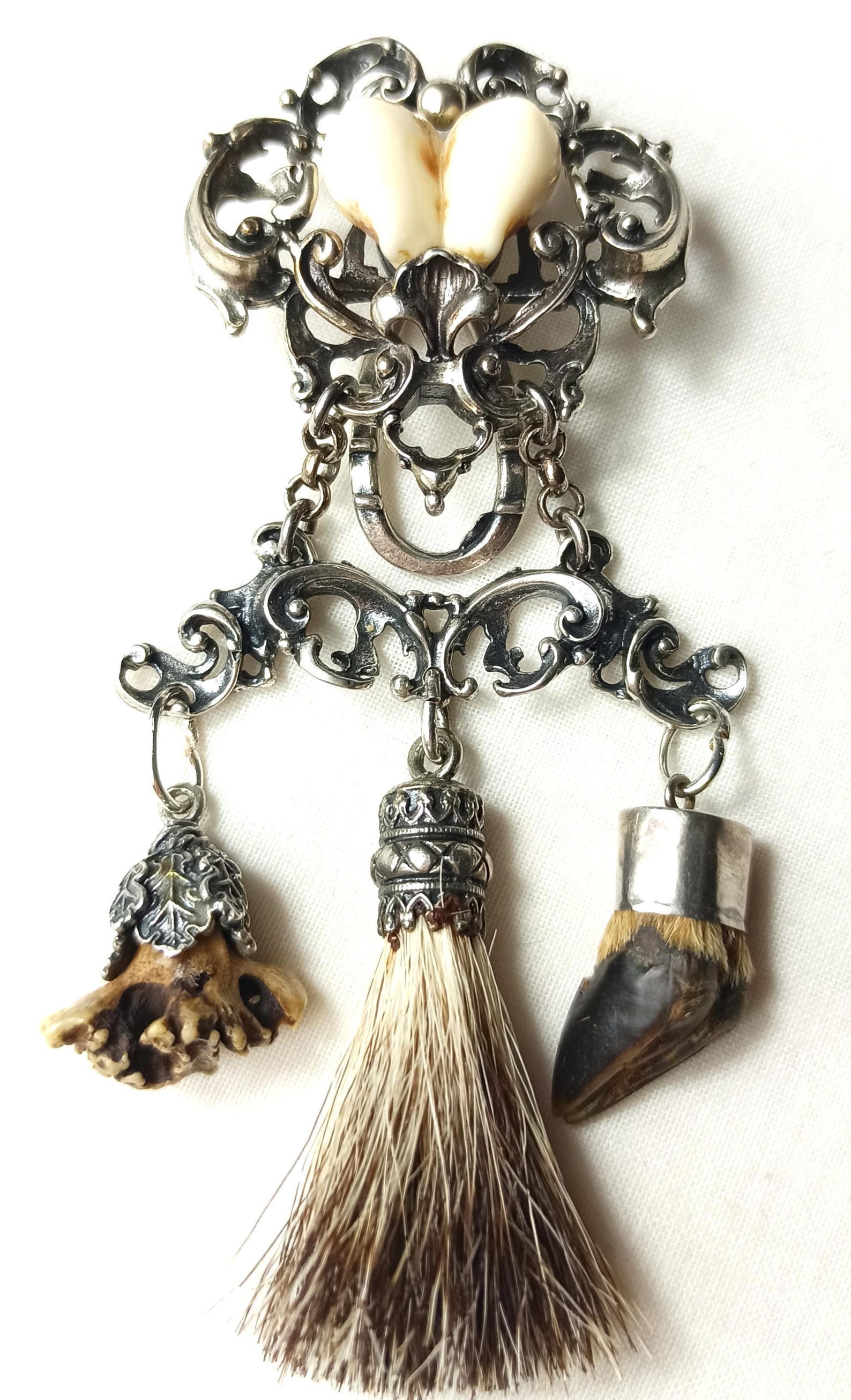 Antique Bavarian Charivari, 835 Silver, Early 20th Century