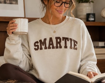 Smartie Pants Satin Appliqué Sweatshirt - sarcastic- intelligent- sassy - witty