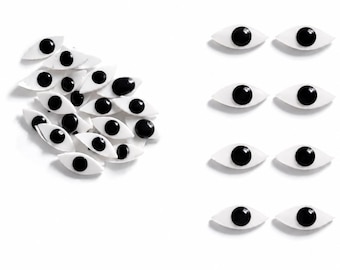 Laddu Gopal Eyes Set of 5 Pairs | Handmade Krishna Idol Eyes | Decorative Netra for Bal Gopal Murti Handmade Eyes Idol Decoration