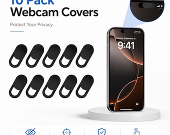 10 Pack Ultra Thin Webcam Covers for Laptop, Tablet, Phone Privacy Slider