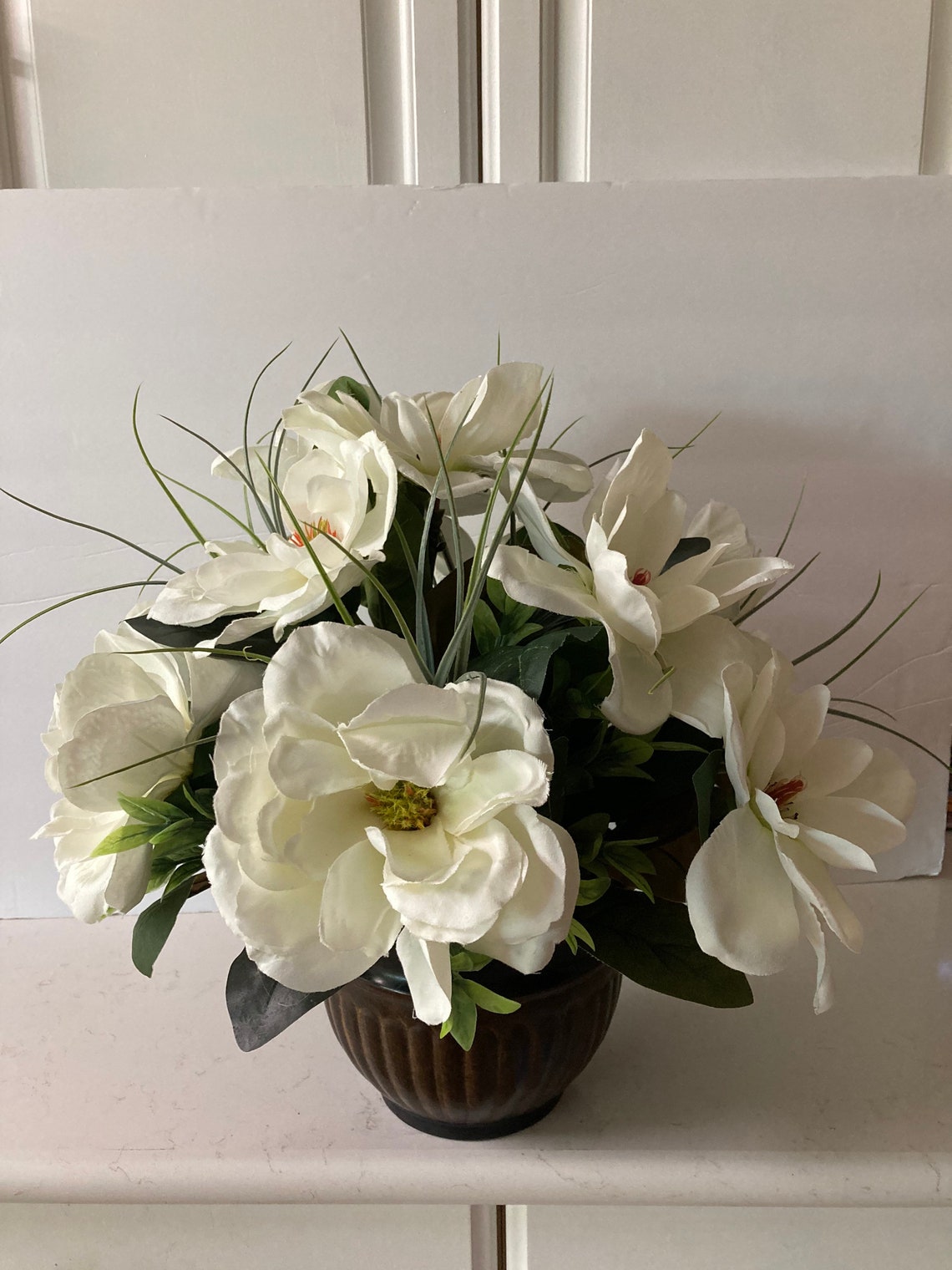 Centerpiece Magnolia Centerpiece for Dining Room Tablefoyer Etsy