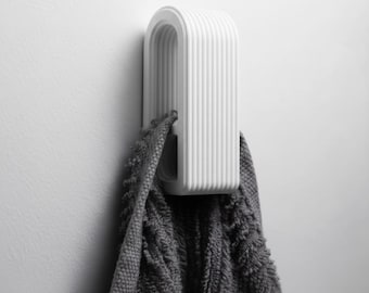 Minimalistischer Wandhalter für Handtuch und Geschirrtuch | Küche Badezimmer Organizer 2 Pack