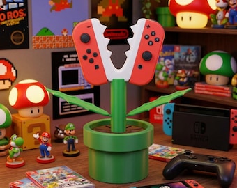 Gamer Dekorativer Pflanzentopf-Stil Spiel Patronenhalter | Gaming Schreibtisch Einrichtung Dekor Organizer