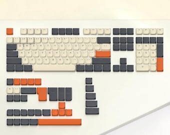 Minimalist Low Profile PBT Keycaps, RGB Shine Through Double-Shot Legends, Cherry MX Compatible (143-Key Set)