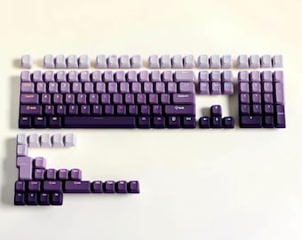 Purple Keycap Set, RGB Shine Through PBT Keycaps for Mechanical Keyboard, OEM Profile Keycaps, Custom Gaming Keyboard