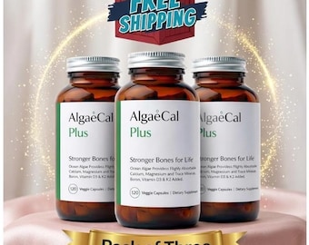 AlgaeCal Plus Plant-Based Calcium Supplement | Bone & Joint Support (3 Pack)