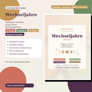 Endlich ernst genommen werden: Der Wechseljahre-Planer zum Ausfüllen. Symptom-Tracker, Schlaf & Stimmung, Arzt-Vorbereitung.