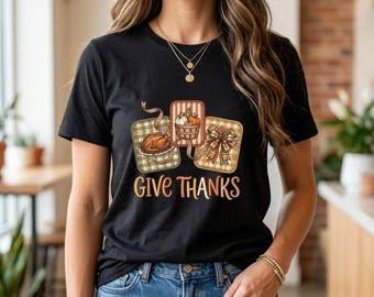 Thanksgiving Turkey Pumpkin PNG Plaid Bow Autumn Harvest Sublimation Design T-Shirt Digital Download