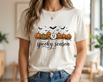 Spooky Season Pumpkin PNG Halloween Fall Autumn Pumpkin Sublimation Design T-Shirt Digital Download