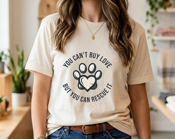 You Can't Buy Love PNG Dog Rescue Paw Animal Lover Sublimation Design Digital Download