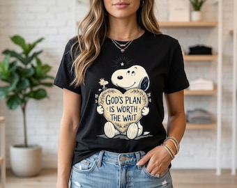 Snoopy God's Plan PNG | Heart Graphic Tee Design (Digital Download)