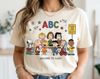Peanuts Gang Back To School PNG | Snoopy Charlie Brown Classroom Design (Digital Download)