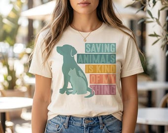 Saving Animals PNG Animal Lover Quote Dog Cat Rescue Sublimation Design Digital Download Graphic