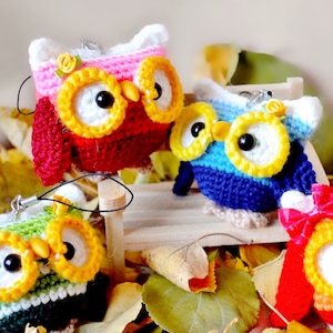 Crochet Owl Pattern – Amigurumi Keychain (PDF Pattern) [#222 Ogol]