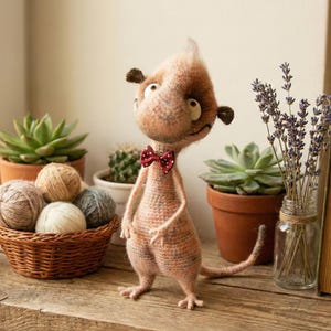 092 Funny Meerkat with wire frame - Amigurumi Crochet Pattern PDF file by Pertseva Etsy image 1