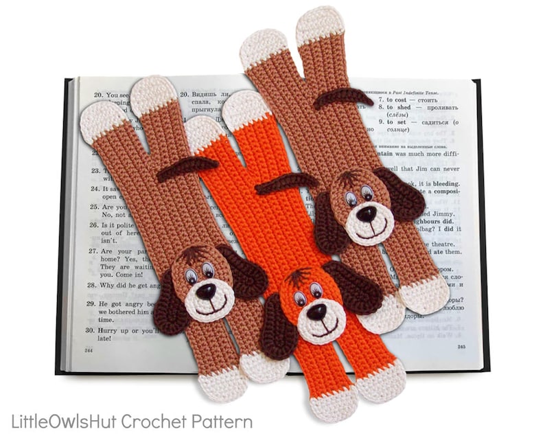 160 Crochet Pattern Dog bookmark or decor Amigurumi PDF Etsy