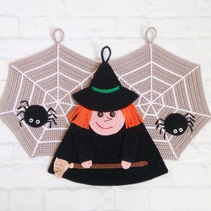 Crochet Spider Web Pattern – Halloween Placemat, Potholder (PDF Pattern) [264 Zabelina] image 9