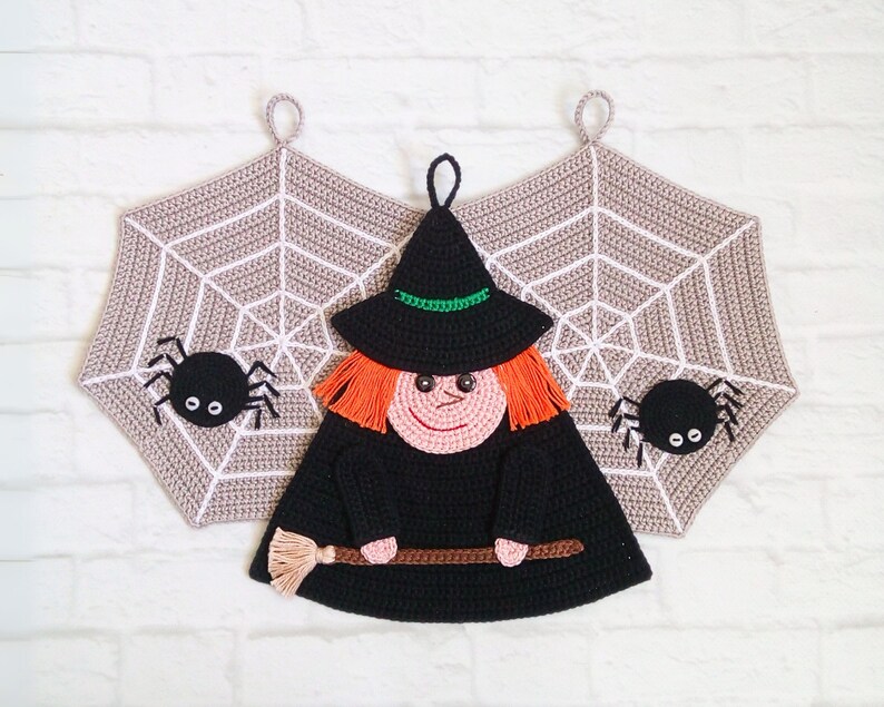 Crochet Spider Web Pattern – Halloween Placemat, Potholder (PDF Pattern) [264 Zabelina] image 9