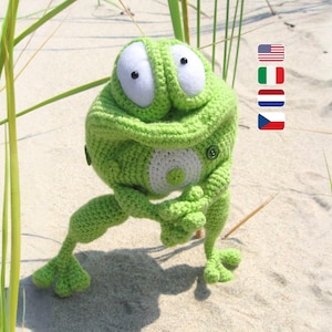 Frosch Häkelanleitung - Kvolya Amigurumi mit Drahtgestell (PDF Pattern) [013 Pertseva]