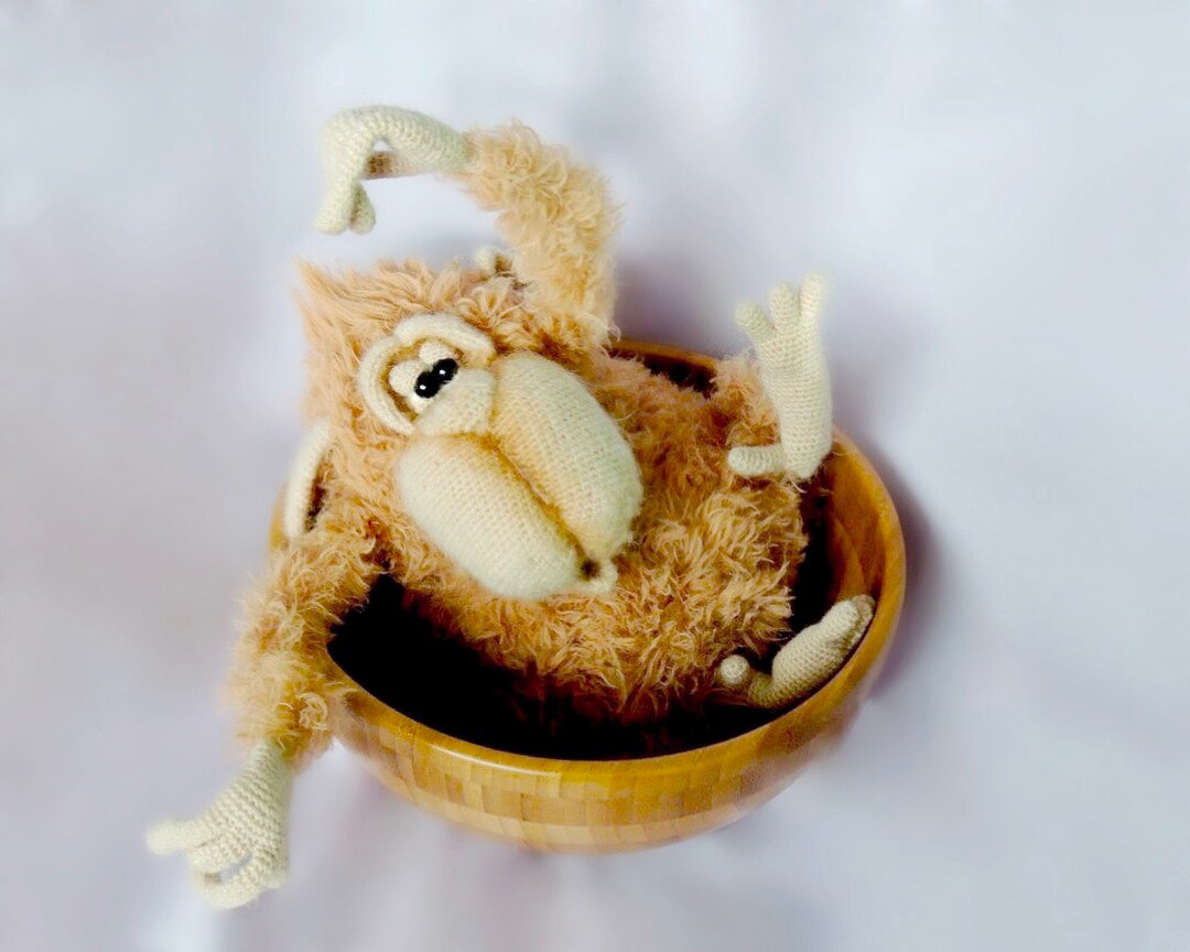 086 Crochet Pattern Monkey Orang-utan Gunya Amigurumi PDF File