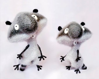 091 Crochet Pattern - Funny Raccoon with wire frame - Amigurumi PDF file by Pertseva Etsy