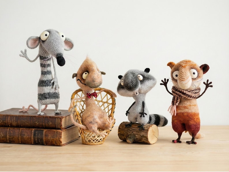 092 Funny Meerkat with wire frame - Amigurumi Crochet Pattern PDF file by Pertseva Etsy image 11