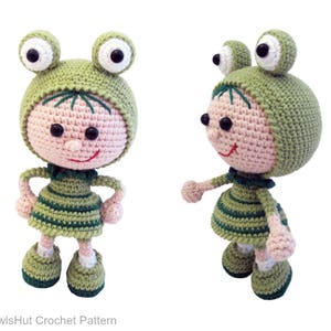 118 Crochet Pattern Girl doll in a frog outfit Amigurumi PDF file by Stelmakhova Etsy image 6