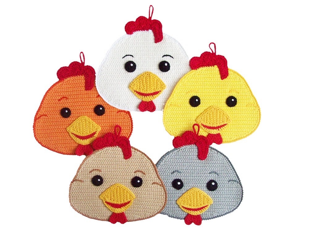 Easy Crochet Chicken Potholder