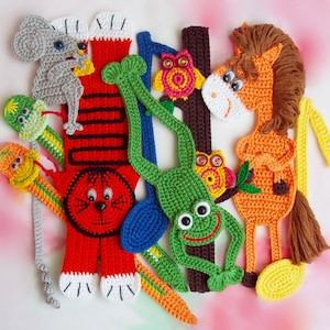 8 semplici modelli all&#39;uncinetto Serpente Topo Gatto Note Cavallo Rana Gufo Gatto 7 File PDF di Zabelina Etsy