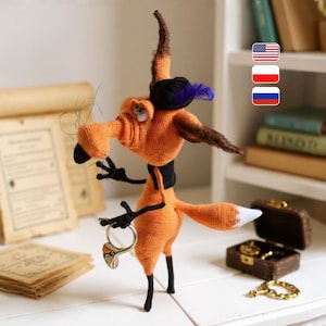 184 Fox Crochet Pattern - Fox Hans-Fritz von Rosenblatt - toy with wire frame. Alpine hat and vest crochet pattern. PDF by Pertseva Etsy