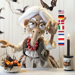 081 Witch Crochet Pattern - Halloween Charming Doll | Step-by-step Crochet Tutorial | PDF Download | Instant Digital File by Astashova