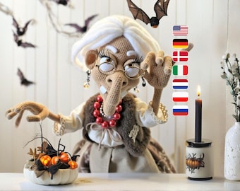 081 Witch Crochet Pattern - Halloween Charming Doll | Step-by-step Crochet Tutorial | PDF Download | Instant Digital File by Astashova