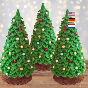 009 Kerstboom Breipatroon + haakpatroon decoratieornament Zabelina Etsy