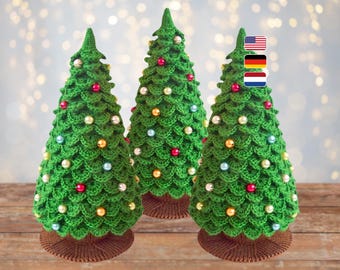 Patrón de ganchillo para árbol de Navidad, decoración amigurumi