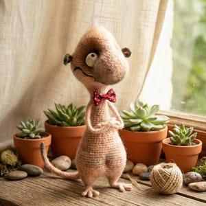 092 Funny Meerkat with wire frame - Amigurumi Crochet Pattern PDF file by Pertseva Etsy image 5