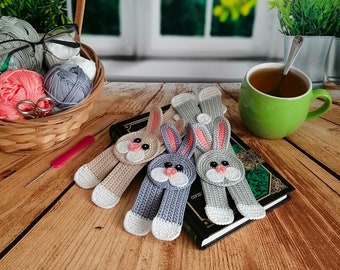 332 Crochet Pattern - Bunny Rabbit Applique, Bookmark or decor Amigurumi - PDF file by Zabelina Etsy