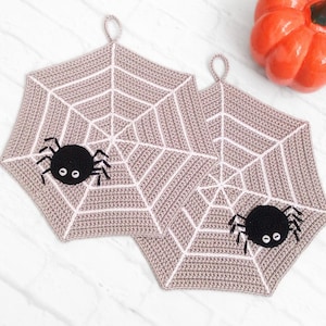 264 Easy Crochet pattern - Spider web placemat Halloween decor, potholder, coaster,  hot pad, washcloth, Amigurumi PDF file by Zabelina Etsy