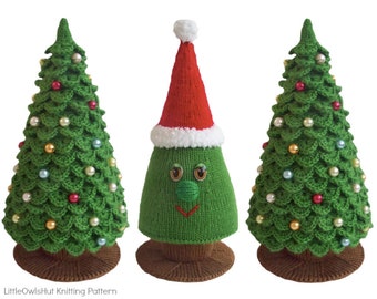 009 Knitting (branches are Crochet) Pattern - Christmas Tree New Year pattern - Amigurumi by Zabelina Etsy